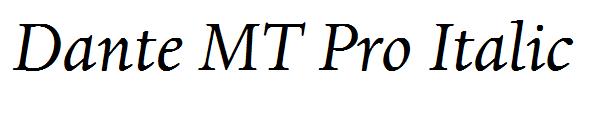 Dante MT Pro Italic