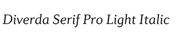 Diverda Serif Pro Light Italic