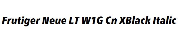 Frutiger Neue LT W1G Cn XBlack Italic