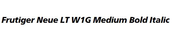 Frutiger Neue LT W1G Medium Bold Italic