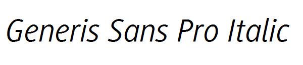 Generis Sans Pro Italic