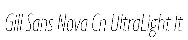 Gill Sans Nova Cn UltraLight It
