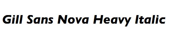 Gill Sans Nova Heavy Italic
