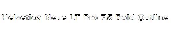 Helvetica Neue LT Pro 75 Bold Outline