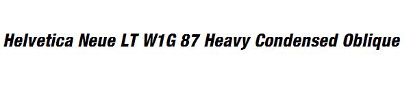Helvetica Neue LT W1G 87 Heavy Condensed Oblique