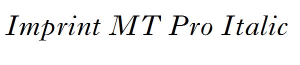 Imprint MT Pro Italic