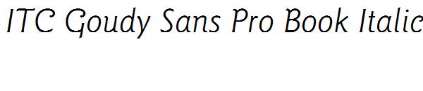 ITC Goudy Sans Pro Book Italic
