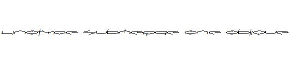 Linotype Submerge One Oblique