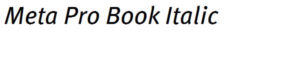 Meta Pro Book Italic