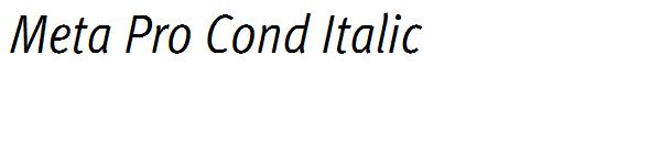 Meta Pro Cond Italic