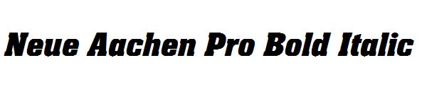 Neue Aachen Pro Bold Italic