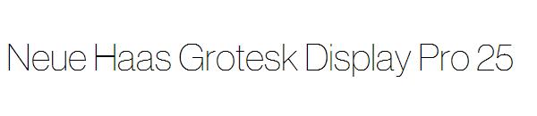 Neue Haas Grotesk Display Pro 25