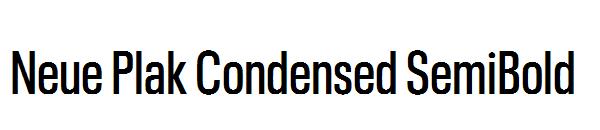 Neue Plak Condensed SemiBold
