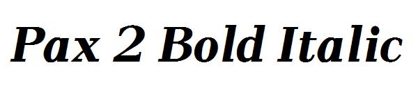Pax 2 Bold Italic