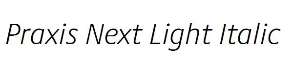 Praxis Next Light Italic