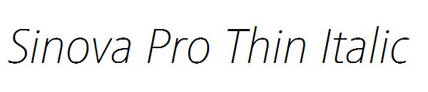 Sinova Pro Thin Italic