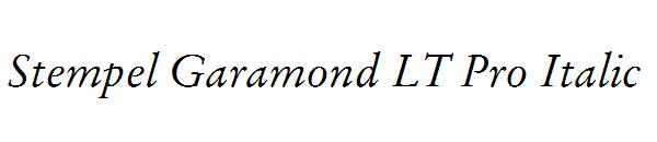 Stempel Garamond LT Pro Italic