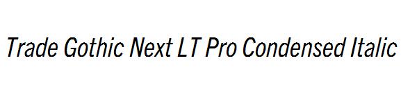 Trade Gothic Next LT Pro Condensed Italic