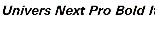 Univers Next Pro Bold Italic
