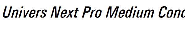 Univers Next Pro Medium Condensed Italic