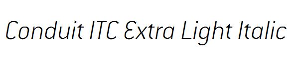 Conduit ITC Extra Light Italic