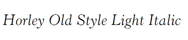 Horley Old Style Light Italic