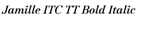 Jamille ITC TT Bold Italic