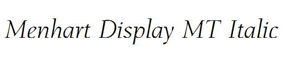 Menhart Display MT Italic