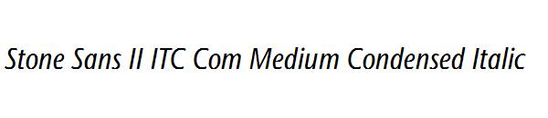 Stone Sans II ITC Com Medium Condensed Italic