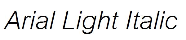 Arial Light Italic