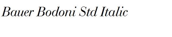 Bauer Bodoni Std Italic