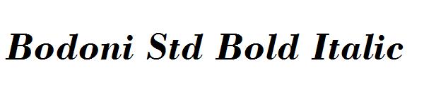 Bodoni Std Bold Italic
