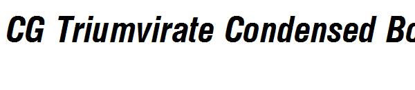 CG Triumvirate Condensed Bold Italic