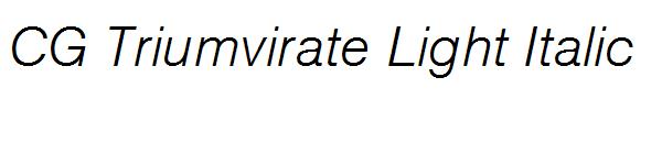 CG Triumvirate Light Italic