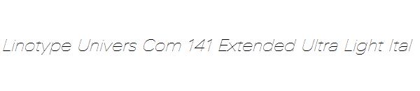 Linotype Univers Com 141 Extended Ultra Light Ital