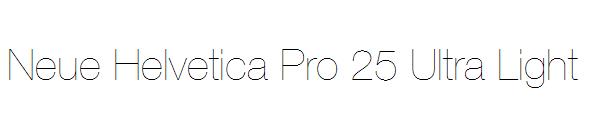 Neue Helvetica Pro 25 Ultra Light