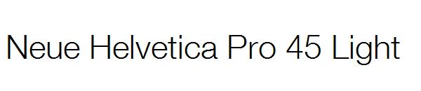 Neue Helvetica Pro 45 Light