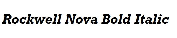 Rockwell Nova Bold Italic