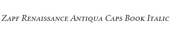 Zapf Renaissance Antiqua Caps Book Italic