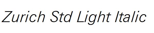 Zurich Std Light Italic