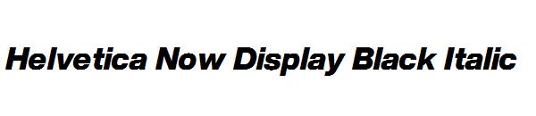 Helvetica Now Display Black Italic