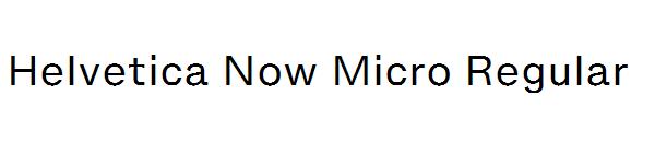 Helvetica Now Micro Regular