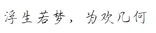 浮生若梦，为欢几何