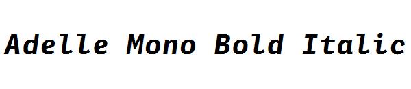 Adelle Mono Bold Italic