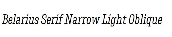 Belarius Serif Narrow Light Oblique