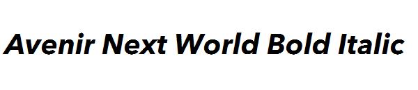 Avenir Next World Bold Italic