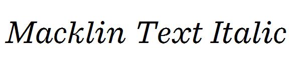 Macklin Text Italic