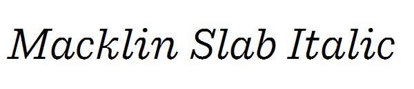 Macklin Slab Italic
