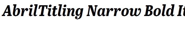 AbrilTitling Narrow Bold Italic