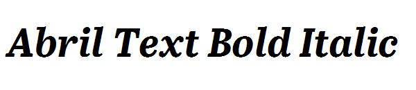 Abril Text Bold Italic